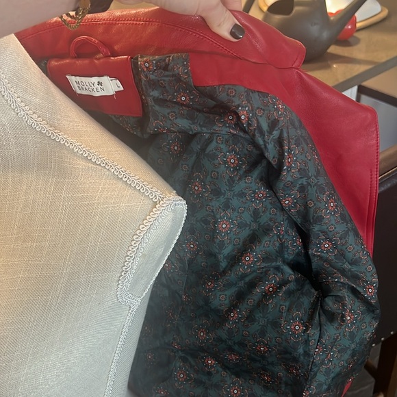 Molly Bracken red faux leather jacket - Picture 5 of 6